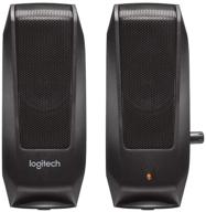 logitech s120 2.0 black speaker system, model log980000010 logo