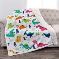 jekeno cartoon dinosaurs blanket comfort logo