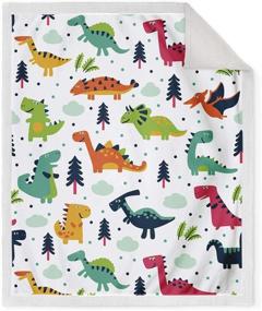 img 3 attached to Jekeno Cartoon Dinosaurs Blanket Comfort