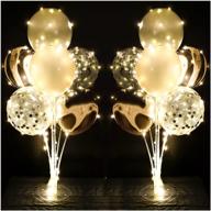 🎈 silver balloon stand kit with string light: reusable party decorations and table centerpiece логотип