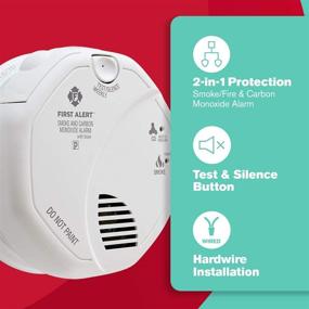 img 3 attached to BRK SC7010BV First Alert Hardwired Photoelectric Smoke and CO Detector with Voice Alerts