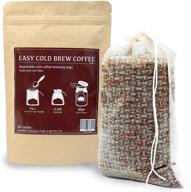 ☕ cold brew coffee filter bags - convenient, disposable, single-use fine mesh filter socks for concentrate, iced coffee maker, french/cold press kit, hot tea in mason jar or pitcher logo