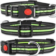 🐶 reflective dog collar with quick release buckle - adjustable safety collar for small medium large dogs logo