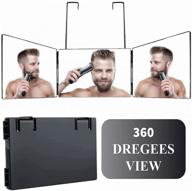 🪞 triflex mirror: 360-degree haircut mirror for styling, makeup, and grooming - adjustable height, portable for travel, bedrooms, bathroom logo