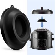 🔥 goldlion lid stand: compatible silicone lid holder for ninja foodi pressure cooker and air fryer, 5qt-8qt, black logo