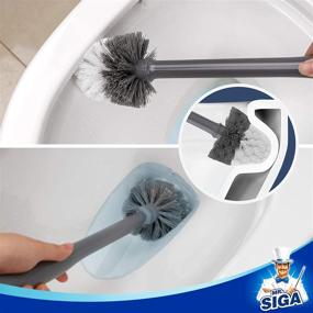 img 2 attached to 🚽 High-Quality Mr. Siga Premium Toilet Bowl Brush Replacement Heads - 2 Pack