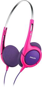 img 2 attached to 🎧 Philips SHK1031 Kids On-ear Headphones in Pink/Purple - SHK1030