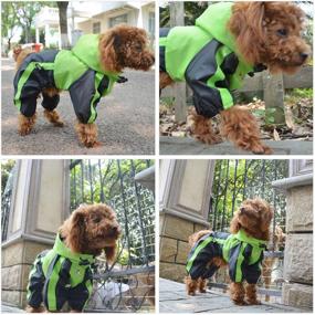 img 1 attached to 🐾 Waterproof Raincoats for Small, Medium, Large Dogs - Pet Apparel Rain & Snow Coats with Four Legs, Hoodie Costumes for Golden Retrievers, Labradors, Chihuahuas, Poodles