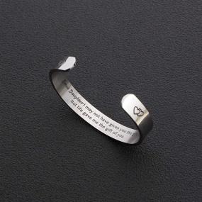 img 2 attached to 👩 Mom Jewelry Birthday Cuff: Daughter Bracelet Gift Bangle - I Am So Proud of You