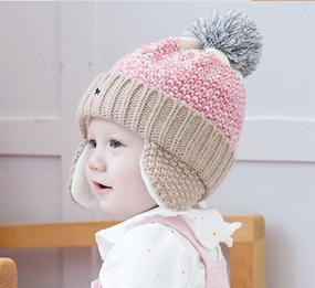 img 1 attached to 🧸 Warm and Cuddly: RARITYUS Toddlers Winter Bowknot Beanie - Perfect Boys' Hat