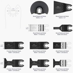 img 3 attached to 🔧 Ohuhu 28 PCS Multitool Oscillating Saw Blades for Wood Metal Plastic - Universal Quick Release Tool Blades for Sanding, Grinding, and Cutting