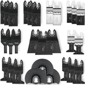 img 4 attached to 🔧 Ohuhu 28 PCS Multitool Oscillating Saw Blades for Wood Metal Plastic - Universal Quick Release Tool Blades for Sanding, Grinding, and Cutting