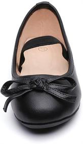 img 2 attached to 👸 Princess School Sandal Shoes: Classic Slip-On Flats in Ballerina Style