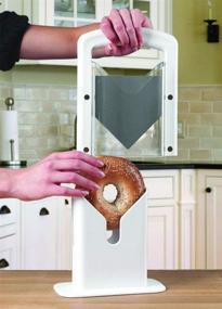 img 1 attached to Effortlessly Slice Bagels with the Hoan Original Bagel Guillotine Slicer - 9.25-Inch, White