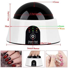 img 1 attached to 💅 Gel Nail Polish Remover Machine Set | Nail Steamer for Gel & Acrylic Nails, Acetone Steamer with Pusher Tools | Steam Off Nail Remover Cleaner Upgraded | Acetone Nail Polish Remover