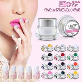 img 1 attached to 💅 Elite99 3D Color UV Gel Nail Art Paint: Drawing Acrylic Tip Gel for Soak Off UV LED Manicure DIY - 5603