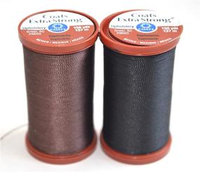 img 3 attached to 🪡 Coats and Clark Extra Strong Upholstery Repair Sewing Thread Kit: Heavy Duty Needles, Black and Brown Spools for Durable Repairs