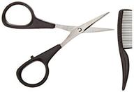 💇 precision grooming with allary men's beard & mustache scissors: mini comb trimming kit logo