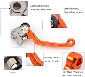 img 1 attached to Krace CNC Motorcross Dirt Bike Pivot тормозные рычаги сцепления, совместимые с 125SX/144SX/125EXC/200EXC/200XC-W 2009-2013 W/7/8"