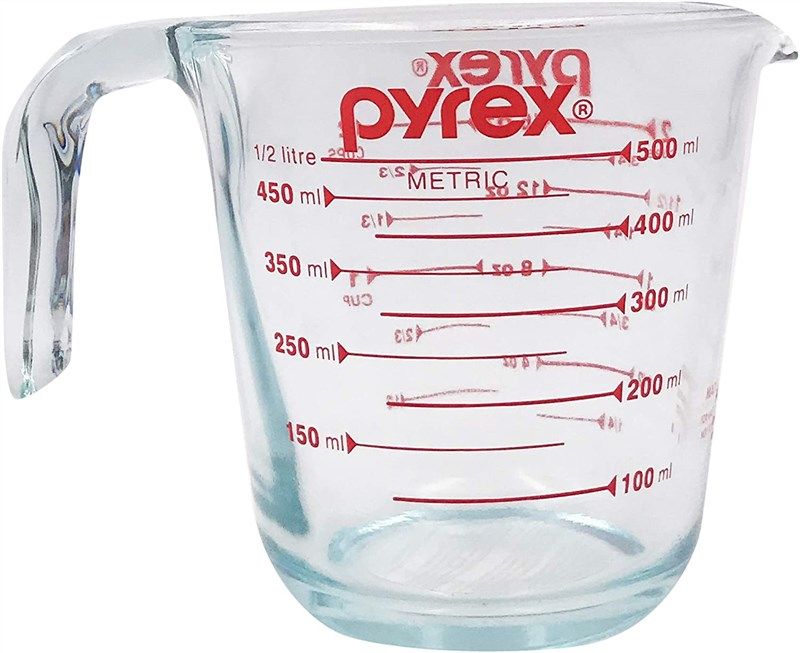  Pyrex Prepware 2-Cup Measuring Cup, Red Graphics, Clear: Home &  Kitchen