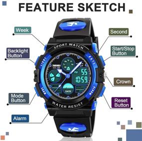 img 3 attached to 🎁 ATIMO LED Multi Function Waterproof Watch for Kids - The Perfect Gift for Kids!
