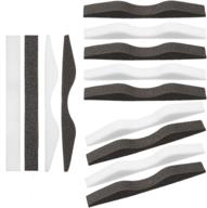 👃 anti-fog nose bridge pads: self-adhesive microfiber memory foam protection strip seal in black & white logo