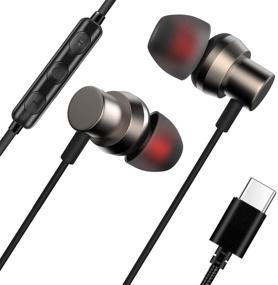 img 4 attached to 🎧 LAMA HiFi Stereo USB C Earphones with Mic, Volume Control & Digital Decoder Chip for Meizu, Google Pixel, Xiaomi, and More