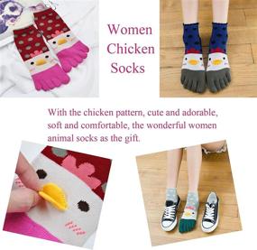 img 3 attached to 🐶 Cute Animal Cat Dog Toe Socks: Stylish, Comfy Ankle Socks for Active Ladies