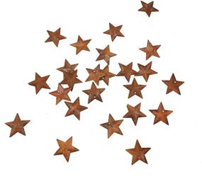 img 2 attached to 🔔✨ Rusty Craft Jingle Bells & Star Cutouts Set - 48 Pcs, Includes 24 Rusty Hollow Stars for Christmas Holiday Home Party Decor