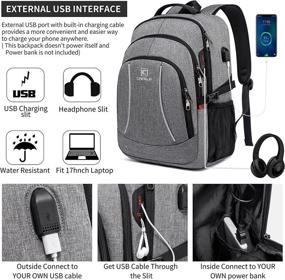 img 2 attached to Backpack Contains Multi Function Cafele Resistant