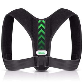 img 3 attached to Universal Fit Posture Corrector - Adjustable Back Brace for Men and Women, Supporting Mid and Upper Spine, Providing Pain Relief from Neck, Shoulder, and Clavicle Issues