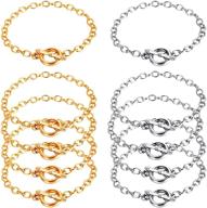 10-piece stainless steel chain bracelet set with ot toggle clasp - perfect for jewelry making, women, girls, birthdays, christmas parties! logo