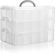 📦 clear stackable storage container - flowerriver, plastic organizer box with 30 adjustable compartments, ideal for organizing arts and crafts, sewing supplies, washi tapes, beads, lego pieces, jewelry, kids toys, and embroidery logo