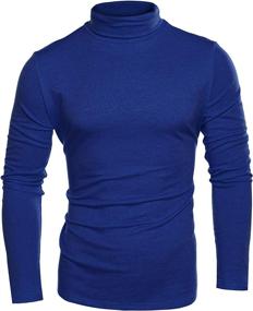 img 3 attached to 👕 JINIDU Men's Slim Fit Turtleneck T Shirts: Stylish & Comfortable Cotton Thermal Sweaters