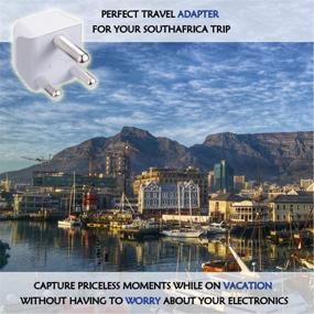 img 2 attached to 🌍 Ceptics African Travel Adapter Set - 2-in-1 USA to Africa, South Africa, Nigeria, Ghana, Uganda - Type M, E/F, Type G - 3 Pack (No Voltage Conversion)