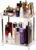 efficient bathroom vanity organizer: whillar 2-tier acrylic storage tray for cosmetics, skincare, and makeup in bathroom or kitchen countertop logo