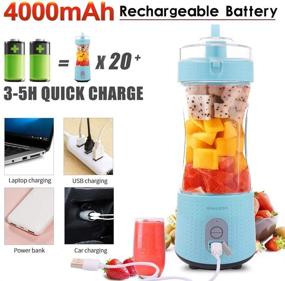 img 2 attached to Portable Blender Personal Smoothie Rechargeable Kitchen & Dining