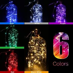 img 3 attached to Lyhope Battery Fairy Lights - 12 Pack 7.2ft 20 LED Ultra Thin Copper Wire String Lights for DIY Home Decor, Vases, Jars, Christmas, Mother's Day, Holidays, Parties - Six Color Options