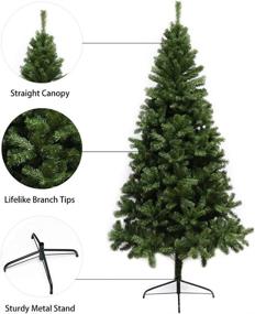 img 3 attached to 6ft Unlit Premium Artificial Christmas Tree with 928 Tips - Ideal for Home, Office, Shops, and Hotels