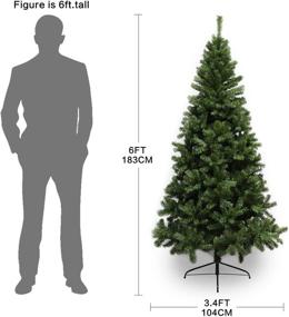 img 2 attached to 6ft Unlit Premium Artificial Christmas Tree with 928 Tips - Ideal for Home, Office, Shops, and Hotels