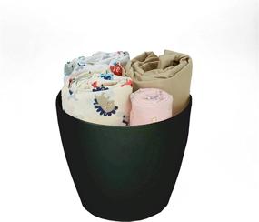 img 1 attached to 🗑️ Black 8" Mind Reader 3-Piece Multi Purpose Trash Bin Set for Bathroom, Countertop, and Coffee Station