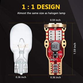 img 2 attached to 🔴 Phinlion 912 921 Red LED Center High Mount Stop Light Bulbs - High Power 4014 24-SMD Chipsets - 906 922 Bulb for 3rd Brake Light Replacement