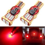 🔴 phinlion 912 921 red led center high mount stop light bulbs - high power 4014 24-smd chipsets - 906 922 bulb for 3rd brake light replacement logo