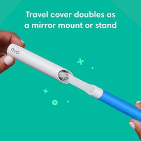 img 2 attached to 🪥 Blue quip Adult Sonic Electric Toothbrush - Soft Bristles, Timer, Plastic Handle, Travel Cover + Mirror Mount