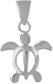 img 4 attached to 🐢 Sleek Sterling Silver XS Turtle Charm Pendant: A Delicate Statement Piece
