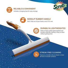 img 2 attached to SCRUBIT Window and Shower Squeegee - Lightweight Cleaner for Windows, Glass, Car Windshield, and Mirror | Streak Free Cleaning Tool for Shower Doors, Kitchen, and Bathroom