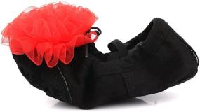 img 1 attached to 🩰 Ballet Slipper Ribbons Ballerinas Girls' Shoes and Flats by LONSOEN