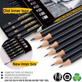 img 2 attached to 🖌️ MISULOVE 12-Piece Drawing Sketching Pencil Set - Art Graphite Pencils (12B - 4H) for Drawing, Sketching, Shading - Ideal for Beginners & Pro Artists