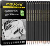 🖌️ misulove 12-piece drawing sketching pencil set - art graphite pencils (12b - 4h) for drawing, sketching, shading - ideal for beginners & pro artists logo