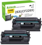 high-quality aztech compatible toner cartridge replacement for hp 26x cf226x 26a cf226a, compatible with pro mfp m426fdw m426fdn m426dw pro m402n m402dw m402dn printer - black, pack of 2 logo
